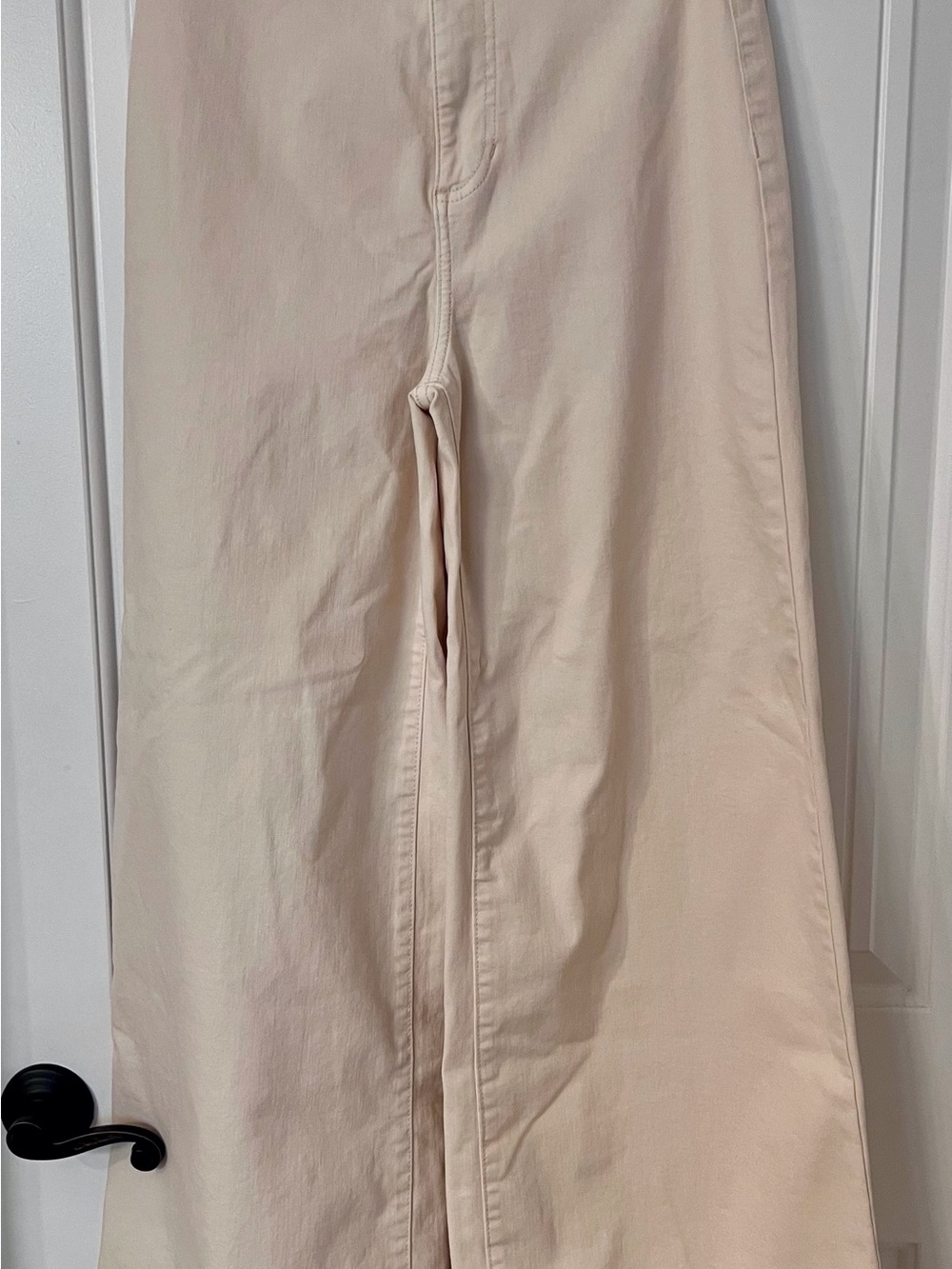 LC Lauren Conrad Womens Cream Wide-Leg pants